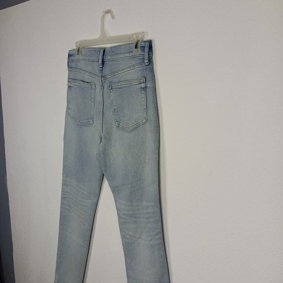 H&M Skinny Fit Distressed Jeans Womens Size 30 High Rise comfort Stretch Blue - Picture 5 of 12